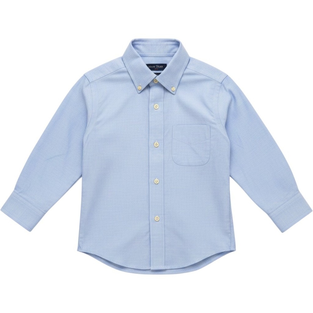 Brooks Brothers Boys Blue Non-Iron Supima Cotton Oxford Button Down Shirt Size 4